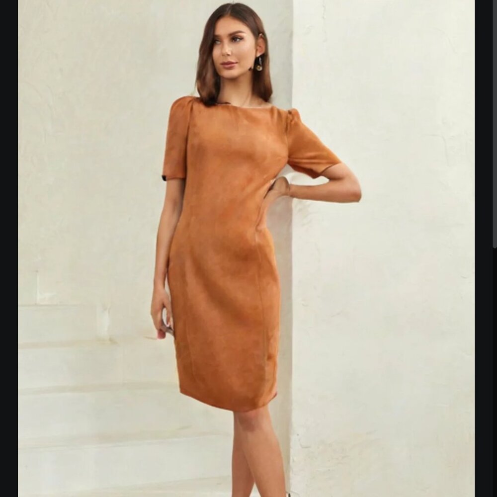DKNY Midi Faux Suede Dress💖💘 TRENDING NOW 💗🌹